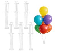 WADORN 6 ensembles ballon stand kit, transparent ballon pièce centrale stand décoration ballons bâtons porte avec base assemblage facile pour anniversaire mariage festival noël révéler genre diplôme