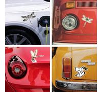 WADORN 7 ensemble Libellule Voiture D'Autocollants, D'Insectes Imperméables Vinyle Autocollants Cœur Libellule Battements Accessoire pour Voiture Camion Moto Casque Fenêtre Ordinateur Portable