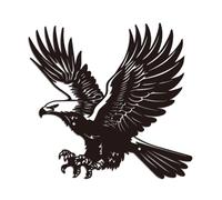 WADORN Décoration murale en forme d'aigle en métal noir à suspendre pour la maison, sculpture murale, cadeau pour salon, 29 x 30 cm, aigle