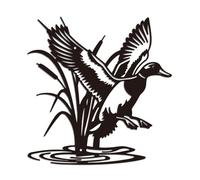 WADORN Décoration Murale en Métal Représentant un Canard Sauvage, Silhouette Sculpture Murale Représentant un Colvert Oiseaux Cadeaux Suspendre Murale Décoration pour Maison Balcon Jardin, 29.3x30cm