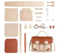 WADORN DIY Kit de Fabrication de Sacs à Bandoulière en Cuir PU, Sac à Bandoulière en Cuir PU Ensemble D'Outils Artisanaux Sac à Main Fait à la Main Kit de Fabrication 16x6.5x20cm, Sienna
