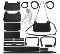 WADORN DIY Kits de Sous les Bras en Cuir PU, Sacs à Main en Simili Cuir pour Femmes Résultats de Sacs Sous les Bras Faits à la Main Fabrication de Sacs Artisanaux pour Femmes Cadeaux Amande, Noir