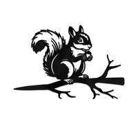 WADORN Écureuil sur Une Branche en Métal, D'Écureuil Silhouette Artistique Décoration Animale Forme Arbre Jardin Décoration pour Pendaison Crémaillère Décoration Artistique Maison