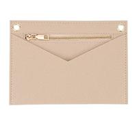 WADORN Feutre Sac à Main Insert Liner Shaper pour Pochette Enveloppe Sac, Crossbody Purse Conversion Kit Détachable Grande Poche Portefeuille avec Œillets pour LV Kirigami Pochette, 15.7x22 cm, Kaki