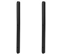 WADORN Lot de 2 glissières de tiroir en plastique de 297 mm - Rails de guidage latéraux de rechange sans vis de montage pour armoires, tables de chevet rainurées, armoire, commode, noir