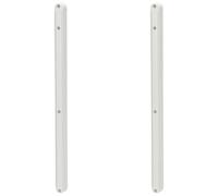WADORN Lot de 2 glissières de tiroir en plastique de 297 mm - Rails de guidage latéraux de rechange sans vis de montage pour armoire, tables de chevet rainurées, armoire, commode, blanc