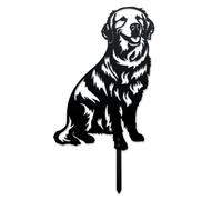 WADORN Piquet Décoratif en Métal de Chien - Statue d'Extérieur Jardin Golden Retriever Silhouette - Art en Métal Ornement Cadeau pour Pelouse, Cour et Patio