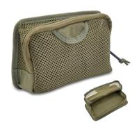 WADORN Poche Maillée Tactique avec Fermeture Éclair, Organisateur de Panneau d'Insertion Modulaire Poche de Stockage EDC Polyvalente avec Fermetures à Crochet et Boucle pour Sac à Dos Bagagerie