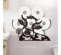 WADORN Porte Papier Toilette en Forme de Vache, Rangement de Papier Toilette Décoratif d'animal de Vache Qui Regarde 8 Rouleau Supplémentaire pour Armoire de Salle de Bain de Ferme