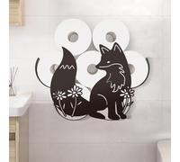 WADORN Porte Papier Toilette Fox, Support de Rangement de Papier Toilette Décoratif en Forme d'animal de Renard Amusant 8 Rouleau Supplémentaire pour Salle Bain Ferme