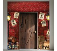 WADORN Speakeasy Bannière de porte/véranda, 200 x 230 cm Roaring 20s Fête Arrière-plan Décoration Prohibition Photographie Arrière-plan 1920s Plaque de porte à suspendre pour la maison, l'arrière-cour