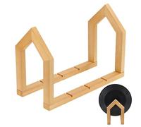 WADORN Support de Rangement pour Disques Vinyles en Bois Support de Disque Vinyle en Bois Présentoir D'Album de Disque Vinyle pour Amateur de Musique pour Albums Livres Magazines 12x5.5x8.4 pouce