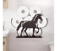 WADORN Support pour Papier Toilette en Forme de Cheval pour 8 Rouleaux supplémentaires, Rangement de Papier Toilette en Métal avec Motif de Cheval et d'animal Amusant pour Salle de Bain et Maison