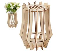 WADORN Vase à Fleurs Puzzle en Bois, Ensemble de Construction de Bouquet de Fleurs en Vase en Bois Présentoir pour Arrangement de Fleurs Artificielles pour Roses Fleurs Maison Bureau 17x21cm