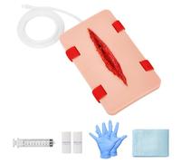 WADPP Kit de Simulation de Plaie Hémorragique Portable, Module de Suture en Silicone pour Entraînement à l'Hémostase et au Pansement, Modèle Médical d'Enseignement Professionnel pour Étudiants