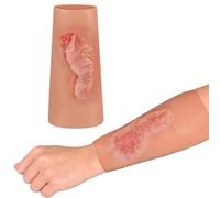 WADPP Modèle de Simulation de Blessure par Abrasion sur Bras Portable, Manchon en Silicone Élastique pour Formation en Secourisme et Soins Infirmiers, Accessoire Médical Réutilisable, 8.66"