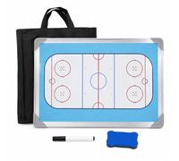 WADPP Tableau Coaching Hockey, Double Face Effaçable pour Stratégie de Jeu | Tableau double face hockey + surface effaçable + cadre aluminium + marqueur et effaceur inclus