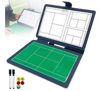 WADPP Tableau Tactique Tennis Pliable Magnétique Effaçable pour Coach,Blue