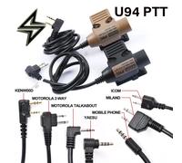 WADSN militaire tactique U94 PTT 7.0 prise casque adaptateur pour COMTAC Earmor Baofeng Kenwood talkie-walkie Radio Motorola Midland BK-Motorola 2 WC001