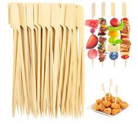 Wady 200PCS Brochettes en Bambou de 9 cm -25 cm, Bambou de Cocktail Brochettes pour Apéritif, Pique brochétte Verres à Cocktail et Bonbons Bâtonnets de Bois pour Cocktails,Fruits et Sandwichs (25)