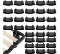 Wady Embouts pour Sommier à Lattes Noir 54mm - Lot de 30 Supports - Accessoires de Connexion pour Lit Double