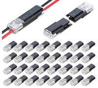 WADY Lot de 30 connecteurs de fils automobiles étanches à 2 broches, connecteurs de câbles rapides 12 V pour fils 18-22 AWG, bornes de câble enfichables pour voitures, camions