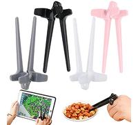 WADY Lot de 4 baguettes à doigts pour gamer, pinces alimentaires en plastique pour gamer, pinces à nourriture Faule (multicolore)