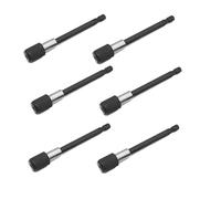 WADY Lot de 6 porte-embouts magnétiques à changement rapide 60 mm 1/4", pour perceuse, tournevis, vis filetée de Makita, Metabo, Bosch, Dewalt, idéal (100 mm)