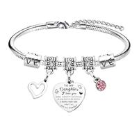 Waeceip Bracelet à breloques pour fille de la part de maman pour fille, cadeau d'anniversaire de mariage