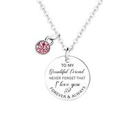 Waeceip Cadeau d'anniversaire pour meilleure amie, idée de cadeau pour femme, cadeau d'amitié pour meilleure amie, meilleure amie, meilleure amie, collier « I Love You Friend »