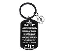 Waeceip Porte-clés commémoratif pour fausse couche pour papa, perte de grossesse, cadeau pour père, mort-né, cadeau pour nouveau papa, père, condoléances