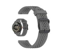 Waekethy 20mm Bracelet pour Garmin Vivoactive 5/Vivoactive 3/Venu/Venu sq/Venu sq 2/Venu 2 plus, Respirable Silicone Bracelet Montre Compatible avec Forerunner 55 158 165 245 645 Music (gris)