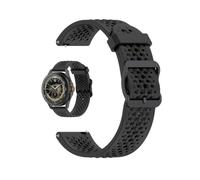 Waekethy 20mm Bracelet pour Garmin Vivoactive 5/Vivoactive 3/Venu/Venu sq/Venu sq 2/Venu 2 plus, Respirable Silicone Bracelet Montre Compatible avec Forerunner 55 158 165 245 645 Music (noir)