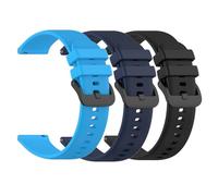 Waekethy 20mm Bracelets pour Garmin Bounce 2/Bounce, Bracelets de montre de rechange en silicone Compatibles avec Xplora X6 Play/X6 Pro/Cosmo jrtrack 5 pour Enfants (Bleu + bleu foncé + noir)
