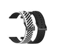 Waekethy 22mm Bracelets pour Suunto Race 2/Race S/9 Peak Pro, Bracelets de montre de rechange en silicone Compatibles avec Garmin Venu 4 45MM/Venu 3/Forerunner 570 47MM (Blanc + Noir)