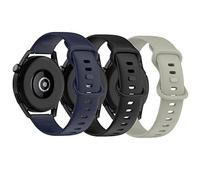 Waekethy 3pcs Bracelets pour Xiaomi Watch S2/S1/S1 pro/S1 Active/Mi watch, Bracelet Montre 22mm Silicone pour Huawei watch gt2 46mm (bleu+noir+gris)