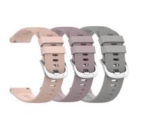 Waekethy Bracelet pour Amazfit Active 2/Active 2 Sqaure, 20mm Bracelets de montre en silicone Compatibles avec Garmin Vivoactive 6/Vivoactive 5/Vivoactive 3/Approach S40 (Rose + Violet + Gris)