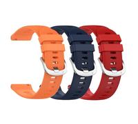 Waekethy Bracelet pour Amazfit Active 2/Active 2 Sqaure, 20mm Bracelets de montre en silicone Compatibles avec Garmin Vivoactive 6/Vivoactive 5/Vivoactive 3/Approach S40 (Orange + Bleu + Rouge)