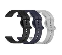 Waekethy Bracelets pour Amazfit GTS 4/GTS 4 Mini/GTS 2/GTS 2 Mini/GTS 3, Silicone Bracelet Montre 20mm pour Amazfit Bip 3 Pro/Bip 3/Bip S/Bip U Pro (Noir+bleu+gris)