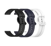 Waekethy Bracelets pour Amazfit GTS 4/GTS 4 Mini/GTS 2/GTS 2 Mini/GTS 3, Silicone Bracelet Montre 20mm pour Amazfit Bip 3 Pro/Bip 3/Bip S/Bip U Pro (Noir+bleu+blanc)