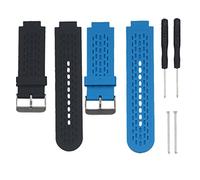 Waekethy Bracelets pour Garmin Approach S2/S4, Silicone Sports Remplacement Bracelet de montres Compatible avec Garmin Vivoactive (Noir+Bleu)