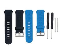 Waekethy Bracelets pour Garmin Forerunner 920xt, Silicone Sports Remplacement Bracelet de montres Compatible avec Garmin 920xt (Noir+Bleu)
