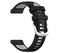 Waekethy Bracelets pour Garmin Venu/Venu sq/Venu sq2/Venu 2 plus, Bracelet Montre 20mm Silicone Compatible avec Approach S40/Vivoactive 3/Forerunner 245/645 Music (Noir-gris)