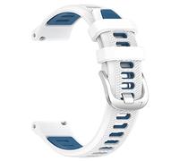 Waekethy Bracelets pour Garmin Venu/Venu sq/Venu sq2/Venu 2 plus, Bracelet Montre 20mm Silicone Compatible avec Approach S40/Vivoactive 3/Forerunner 245/645 Music (Blanc-bleu)