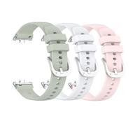 Waekethy Bracelets pour Samsung Galaxy Fit 3 SM-R390, Soft Silicone Bracelet Montre Sport Smartwatch Strap Compatible avec Samsung Galaxy Fit 3 SM R390 (Vert+blanc+rose)