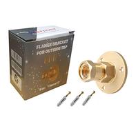 Wärmer System Support de Bride Mural pour Robinet Extérieur avec Adaptateur Universel Tuyau 15 mm Cuivre ou Plastique