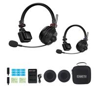 Waero-Pro Casque d'intercom sans Fil 1,9 GHz avec réduction du Bruit A/B Group 1700 ft (518 m) Zero Latency 2 Personnes Communication d'équipe pour l'église, Le Bateau, la Production de Films (2PCS)