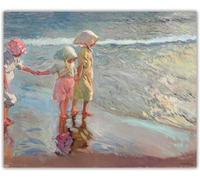 Waeta Rnvzx Affiches célèbres de Joaquin Sorolla Impressions de Joaquin Sorolla《Trois sœurs》Art Mural Joaquin Sorolla Peinture sur Toile Home Decor Photos 60x80cm sans Cadre