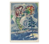 Waeta Rnvzx Affiches Vintage《Sirène de pin》Art mural abstrait sur toile Marc Chagall Impressions Marc Chagall Peinture pour la décoration intérieure Photo 50x75cm Sans cadre