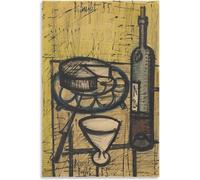 Waeta Rnvzx Bernard Buffet Affiches Bernard Buffet Impressions《Nature Morte Au Fromage》Art Mural Bernard Buffet Peinture sur Toile Décoration D’intérieur Image 40x50cmx1 sans Cadre